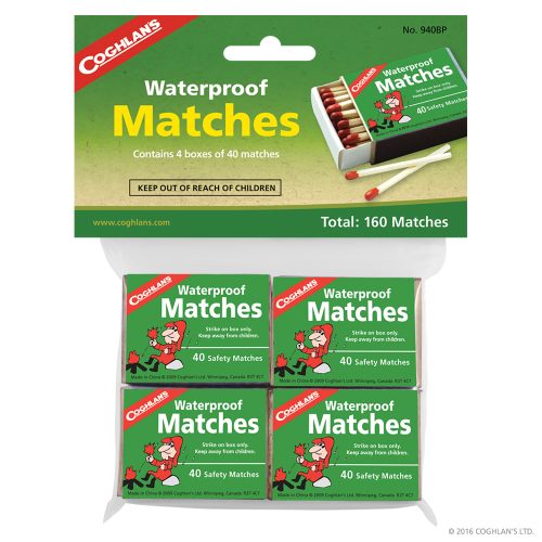 Cohglan's Waterproof Matches 4pk